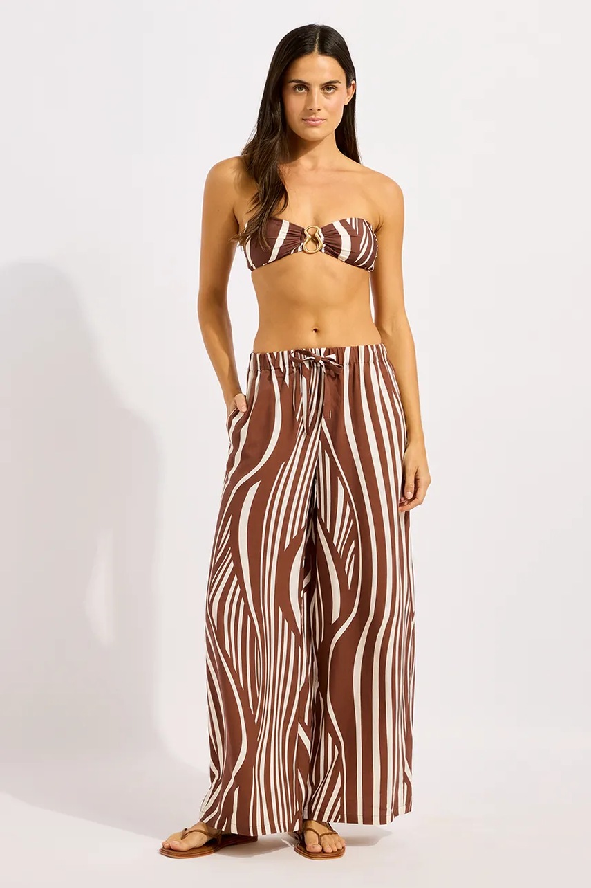 Pantaloni wide leg cu legături – SEAFOLLY Pantaloni wide leg cu legături – SEAFOLLY