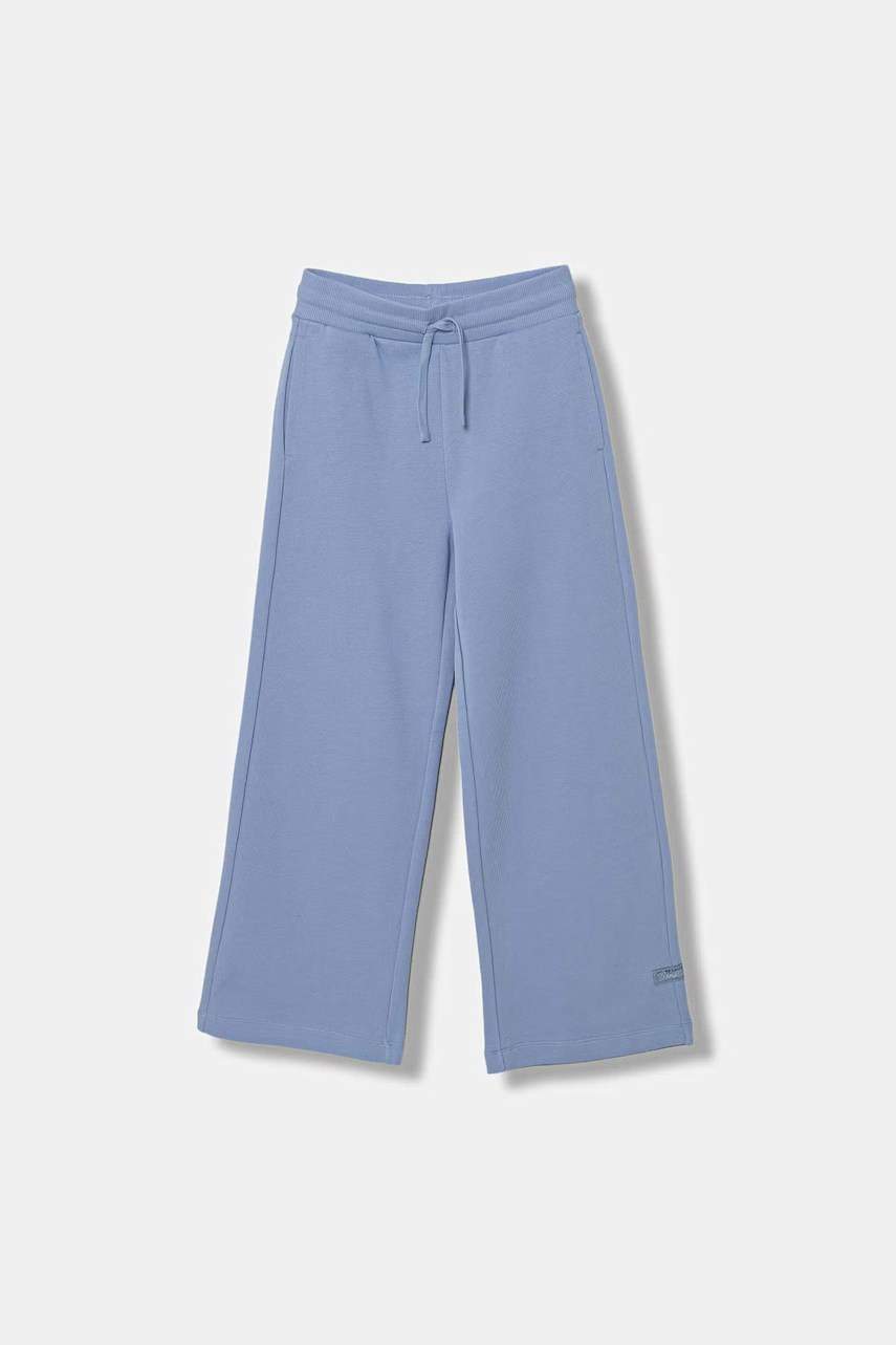 Pantaloni wide leg copii din bumbac united colors of benetton Pantaloni wide leg copii din bumbac united colors of benetton