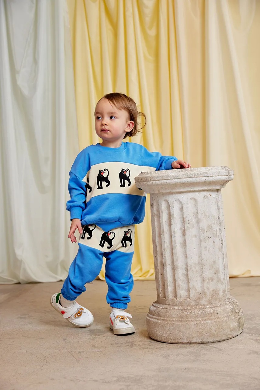 Pantaloni de trening mini rodini din bumbac pentru copii Panther Pantaloni de trening mini rodini din bumbac pentru copii Panther