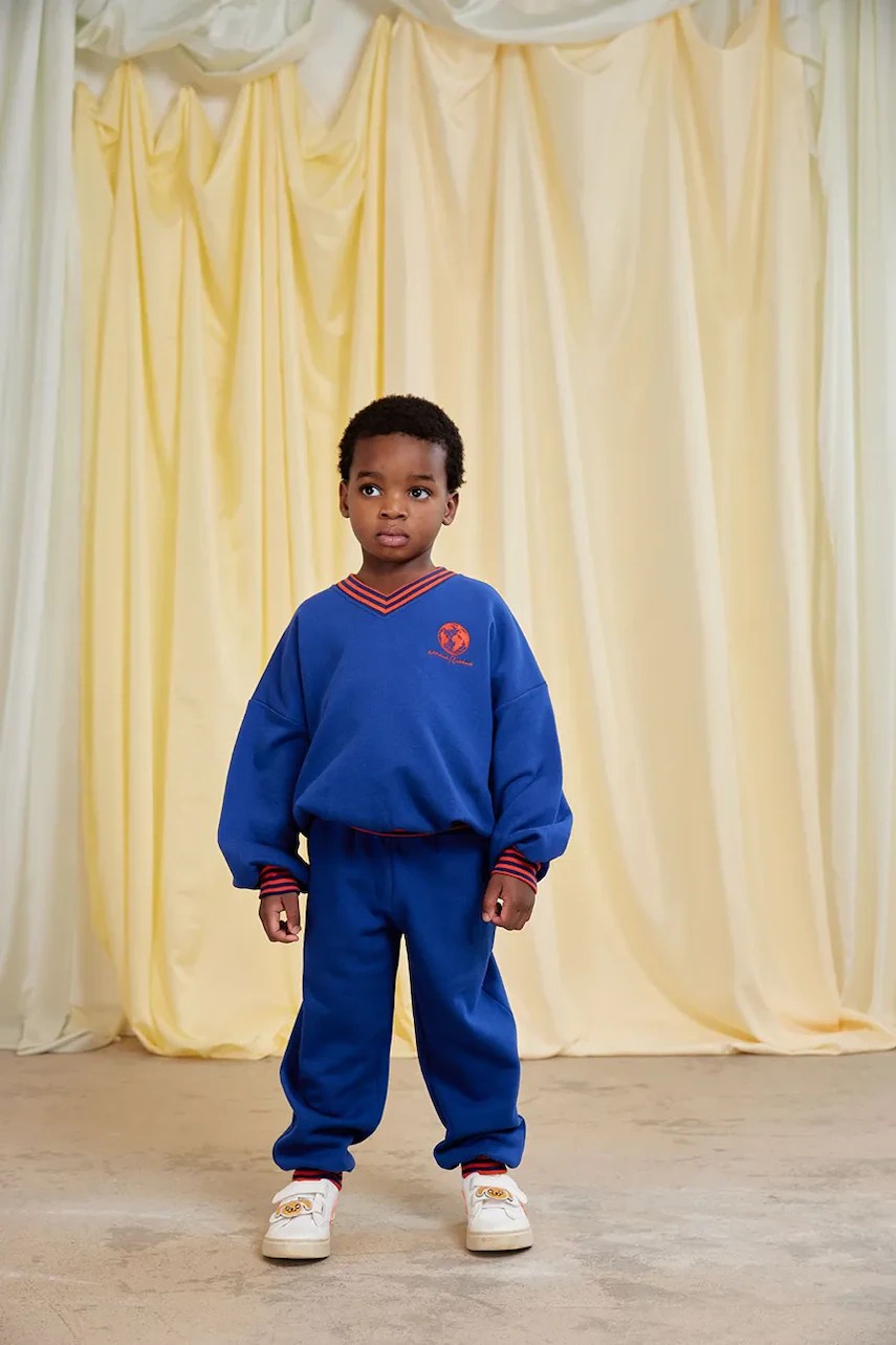 Pantaloni de trening mini rodini din bumbac pentru copii Pantaloni de trening mini rodini din bumbac pentru copii