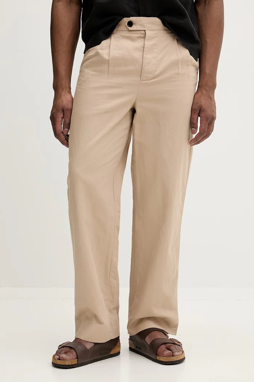 Pantaloni chino bărbați din in ROLAND AllSaints Pantaloni chino bărbați din in ROLAND AllSaints