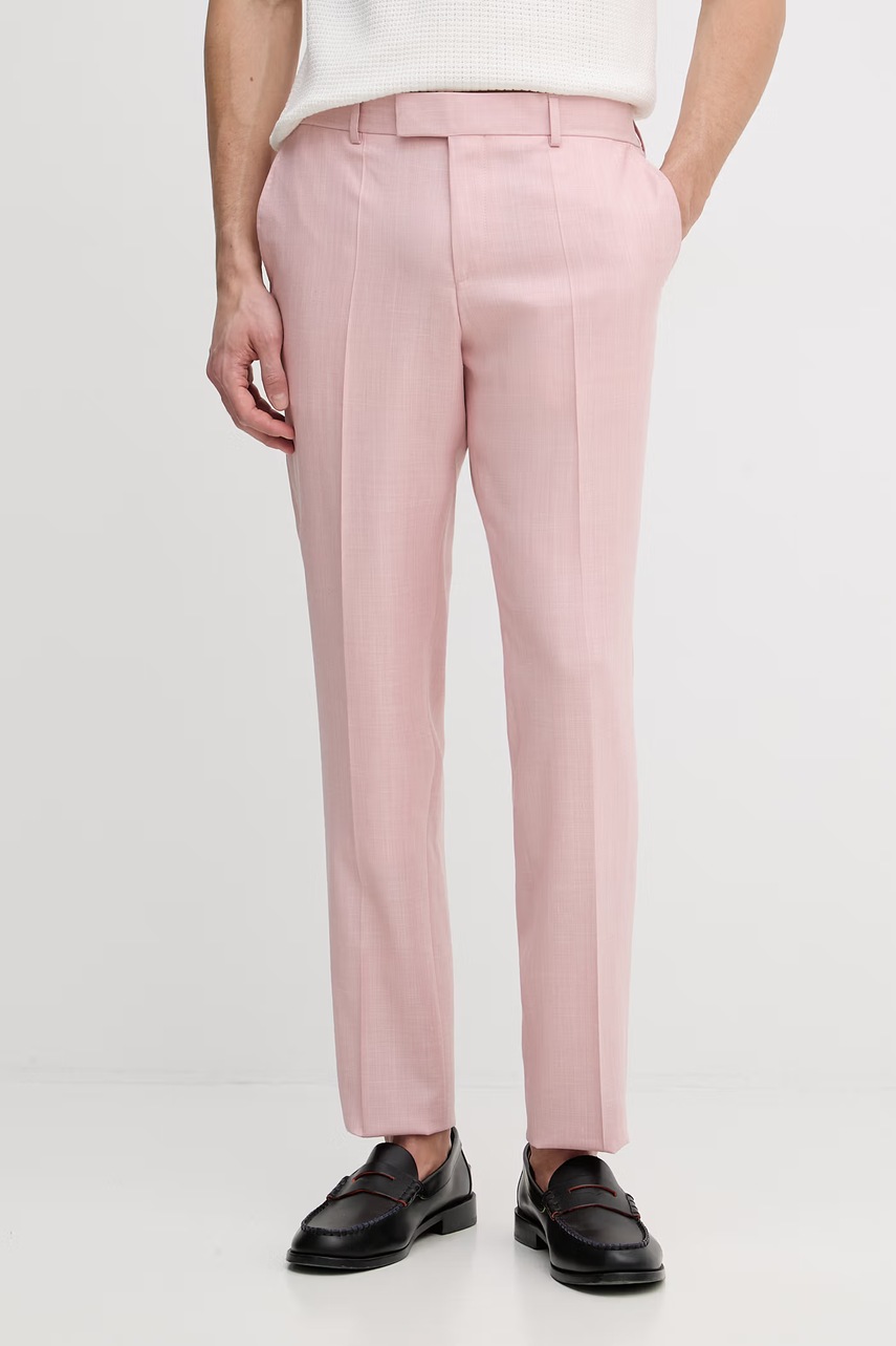 Pantaloni de costum pentru bărbați BOSS, cu lână Genius Pantaloni de costum pentru bărbați BOSS, cu lână Genius