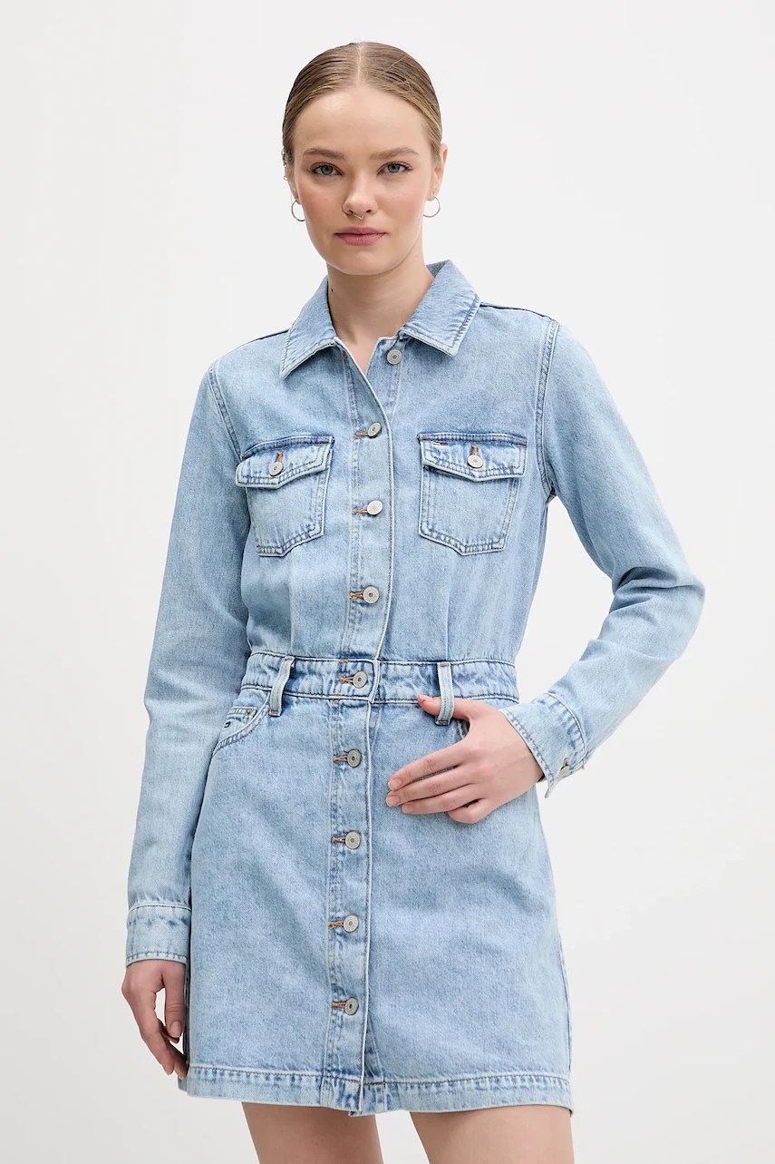Rochie de blugi tommy jeans casual Rochie de blugi tommy jeans casual