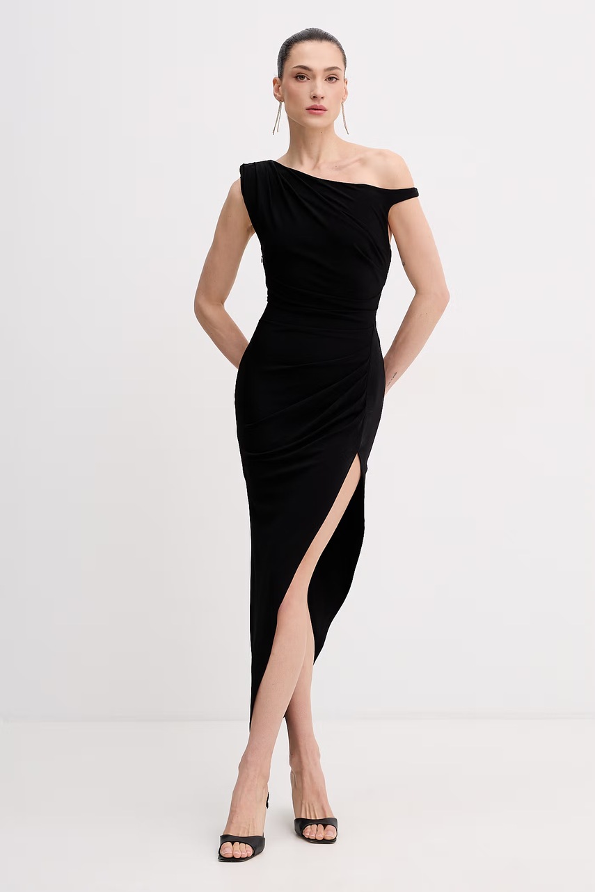 Rochie asimetrică elisabetta franchi din vâscoză Rochie asimetrică elisabetta franchi din vâscoză