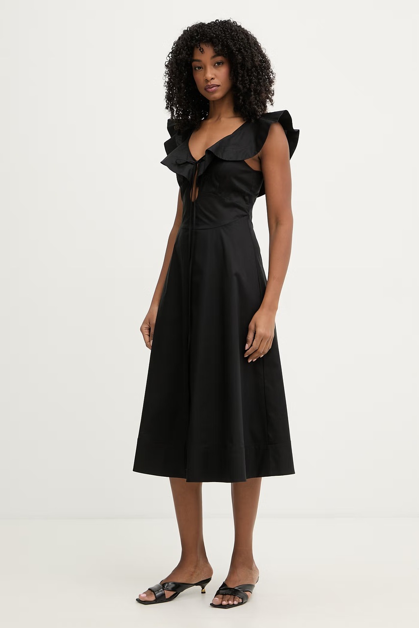 Rochie evazată din bumbac cu elastan twinset Rochie evazată din bumbac cu elastan twinset