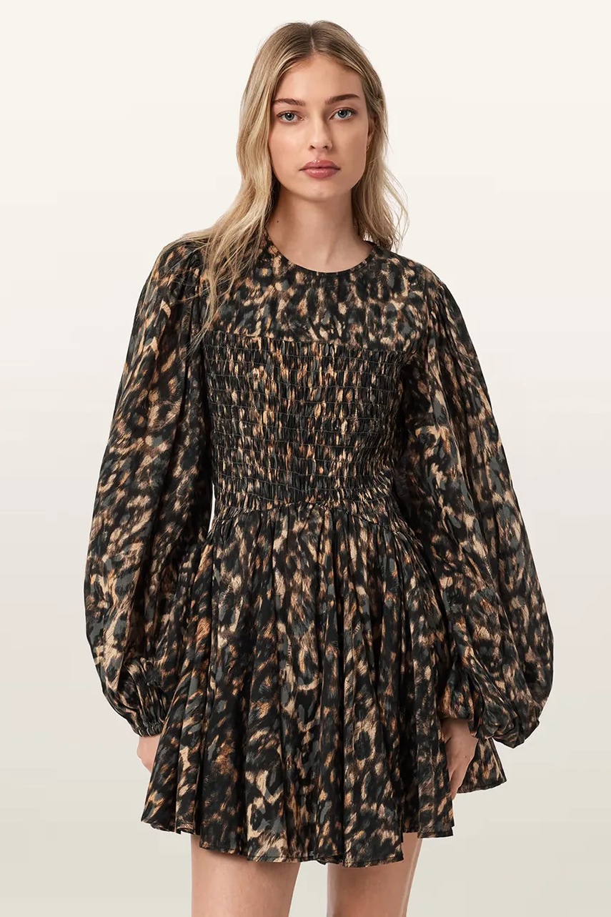 Allsaints rochie evazată din bumbac CHIA Allsaints rochie evazată din bumbac CHIA