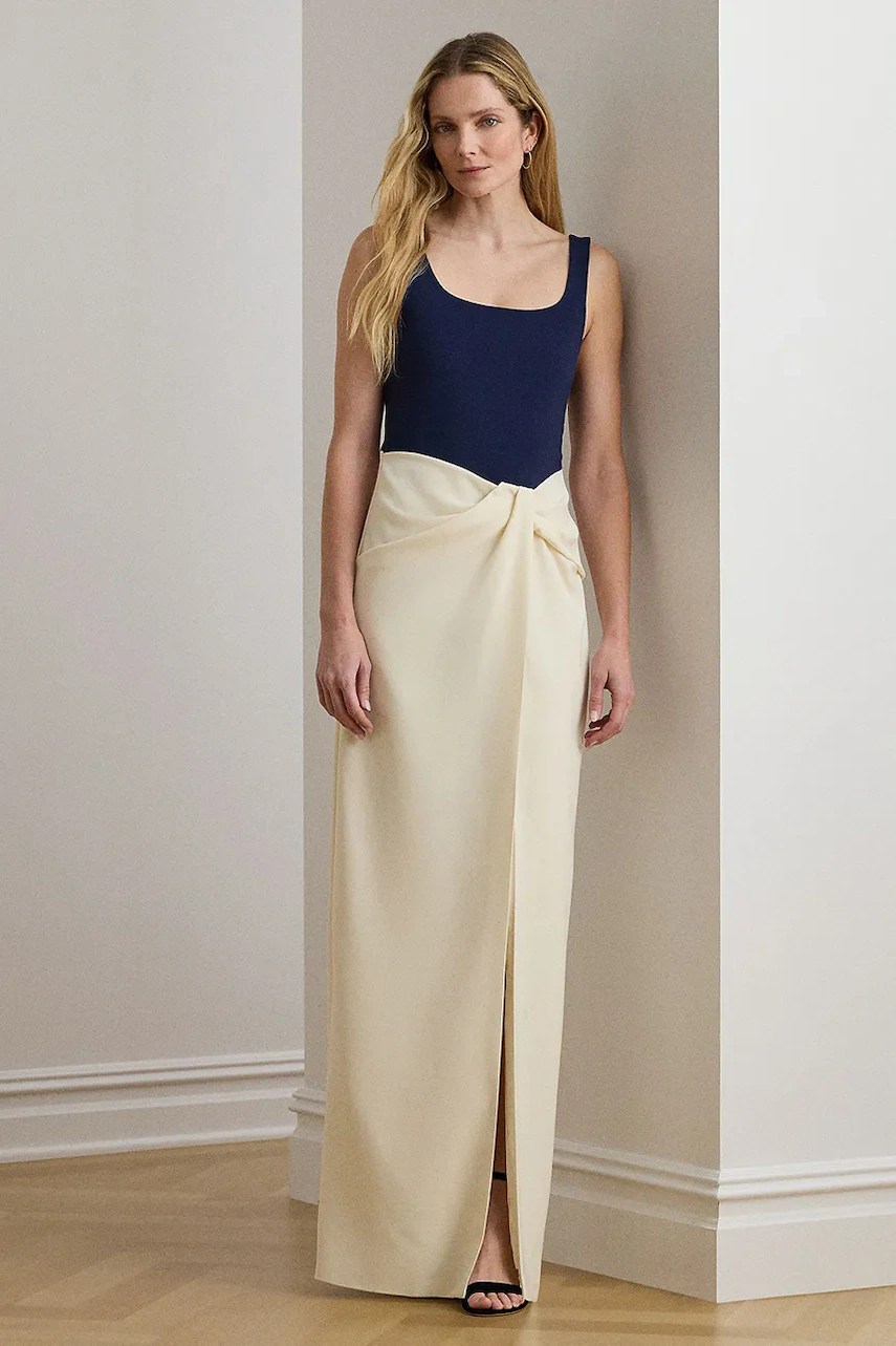 Rochie lauren ralph lauren din vâscoză Rochie lauren ralph lauren din vâscoză