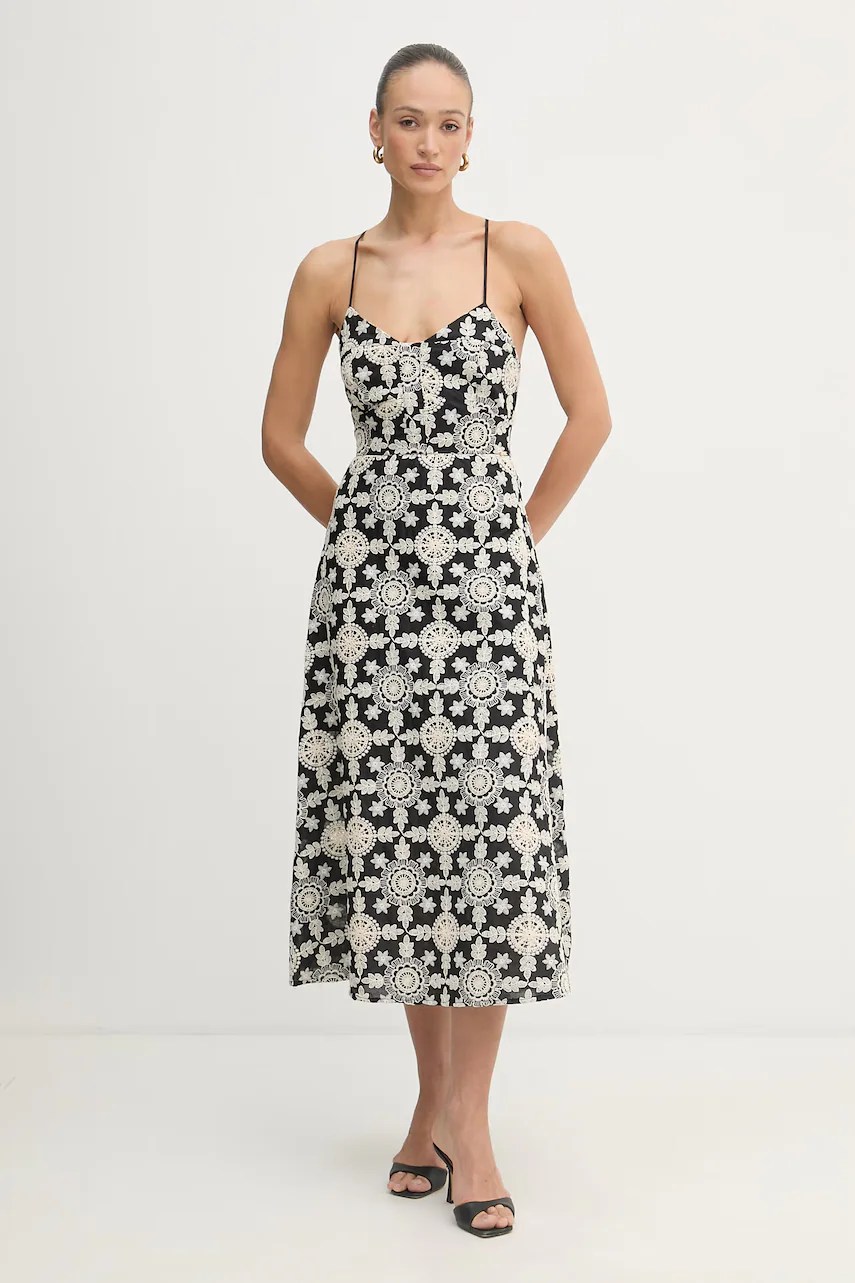 Fracomina rochie maxi de vară din bumbac Fracomina rochie maxi de vară din bumbac