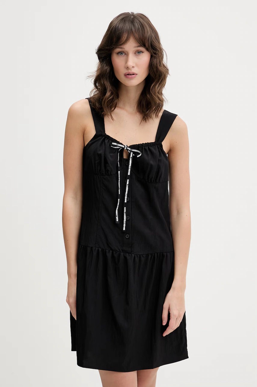 Rochie karl lagerfeld cu vâscoză Rochie karl lagerfeld cu vâscoză