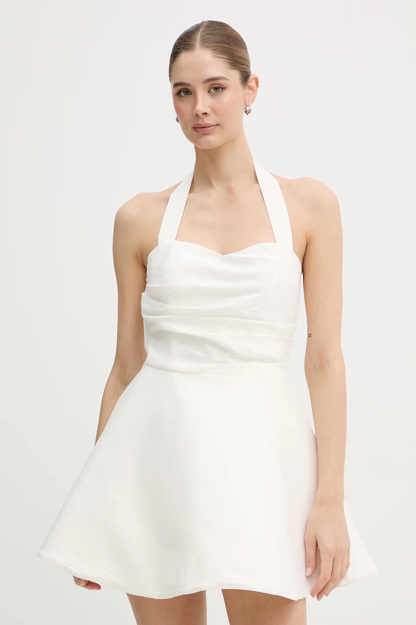 Rochie de vară bardot din in Rochie de vară bardot din in