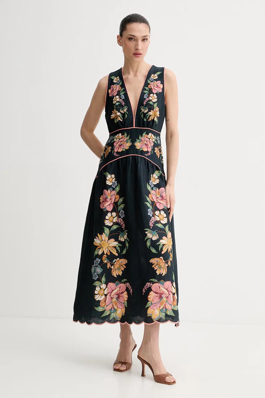 Rochie de vară maxi din in farm rio Rochie de vară maxi din in farm rio