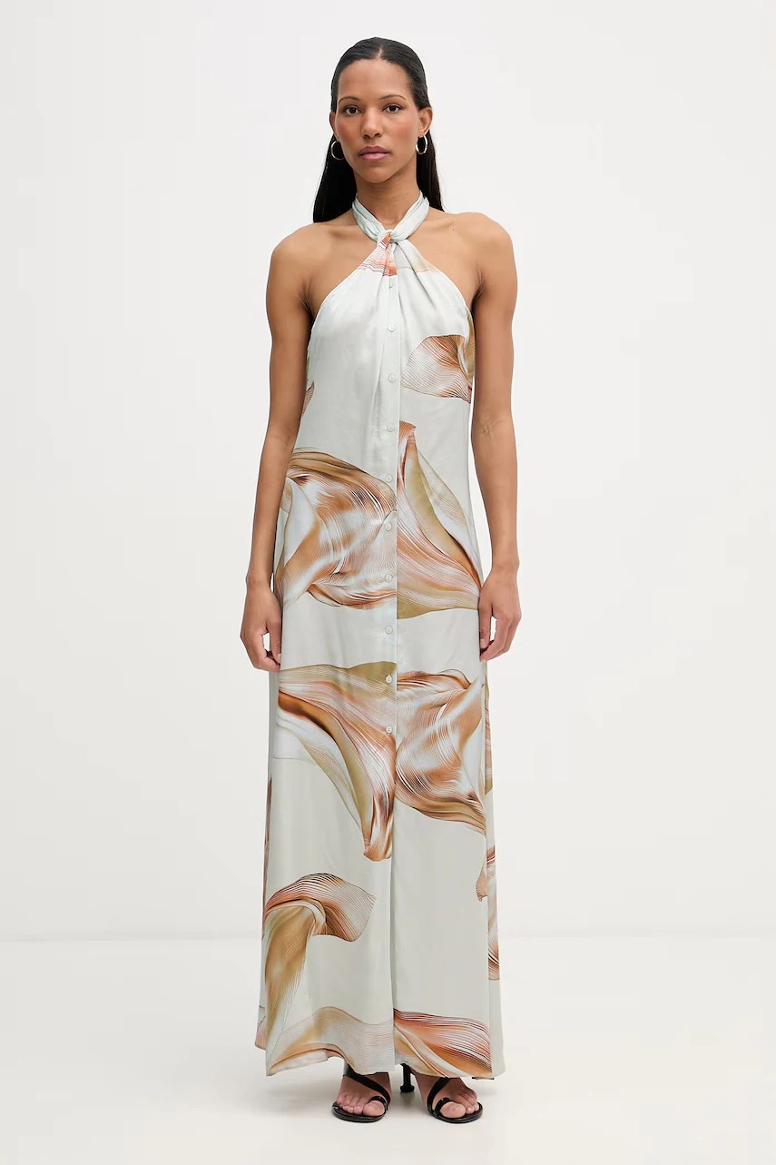 Rochie maxi isabelle blanche din vâscoză Rochie maxi isabelle blanche din vâscoză