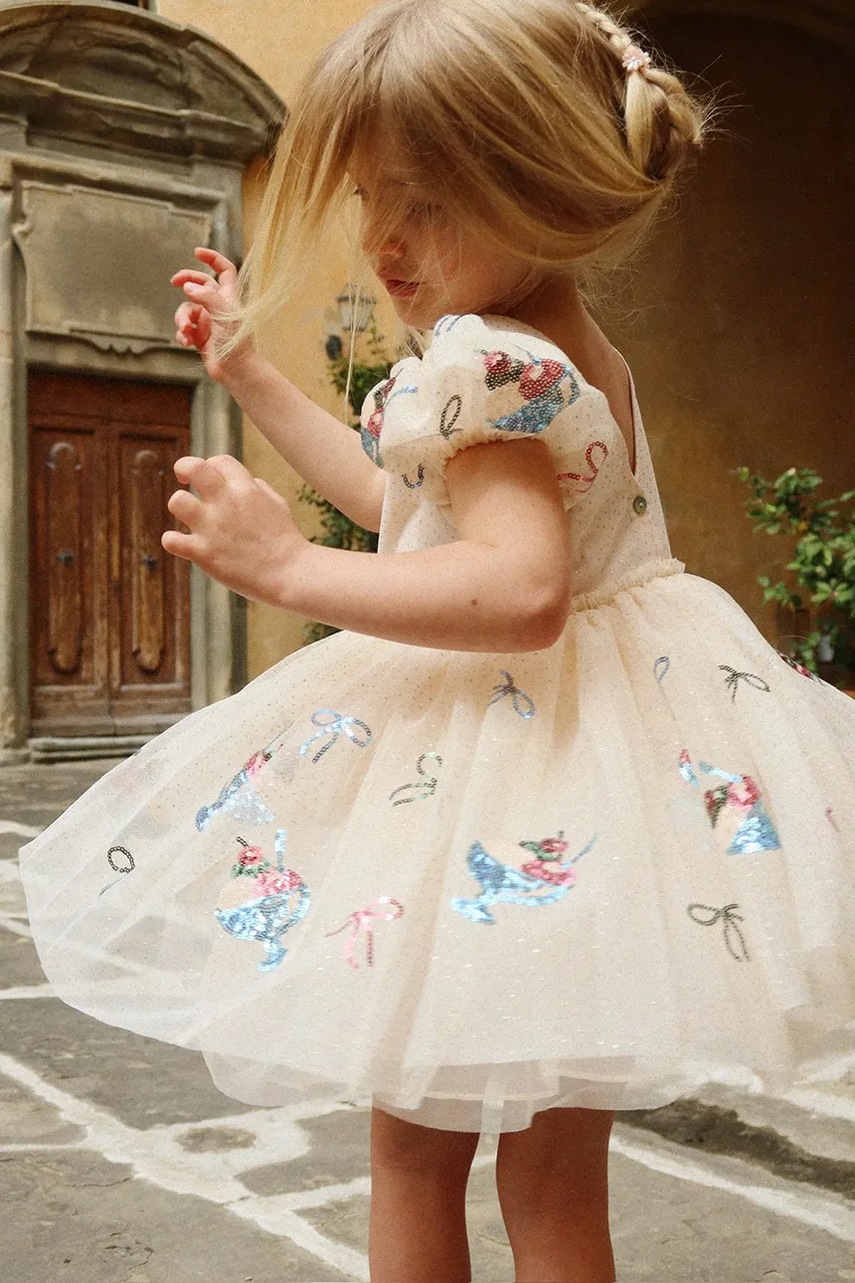 Rochie fete YVONNE PUFF DRESS de la konges sløjd Rochie fete YVONNE PUFF DRESS de la konges sløjd