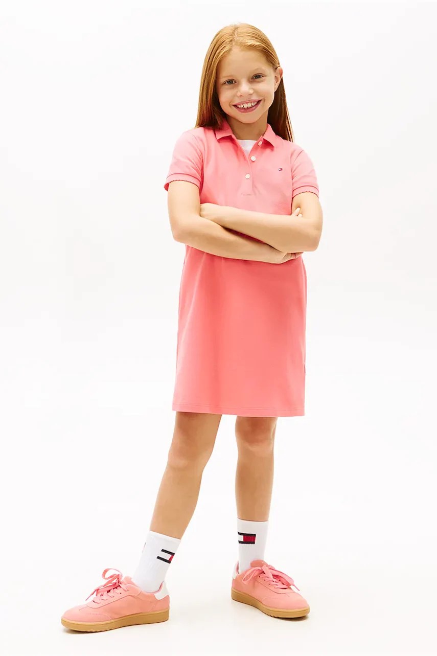 Rochie de bumbac tommy hilfiger Rochie de bumbac tommy hilfiger