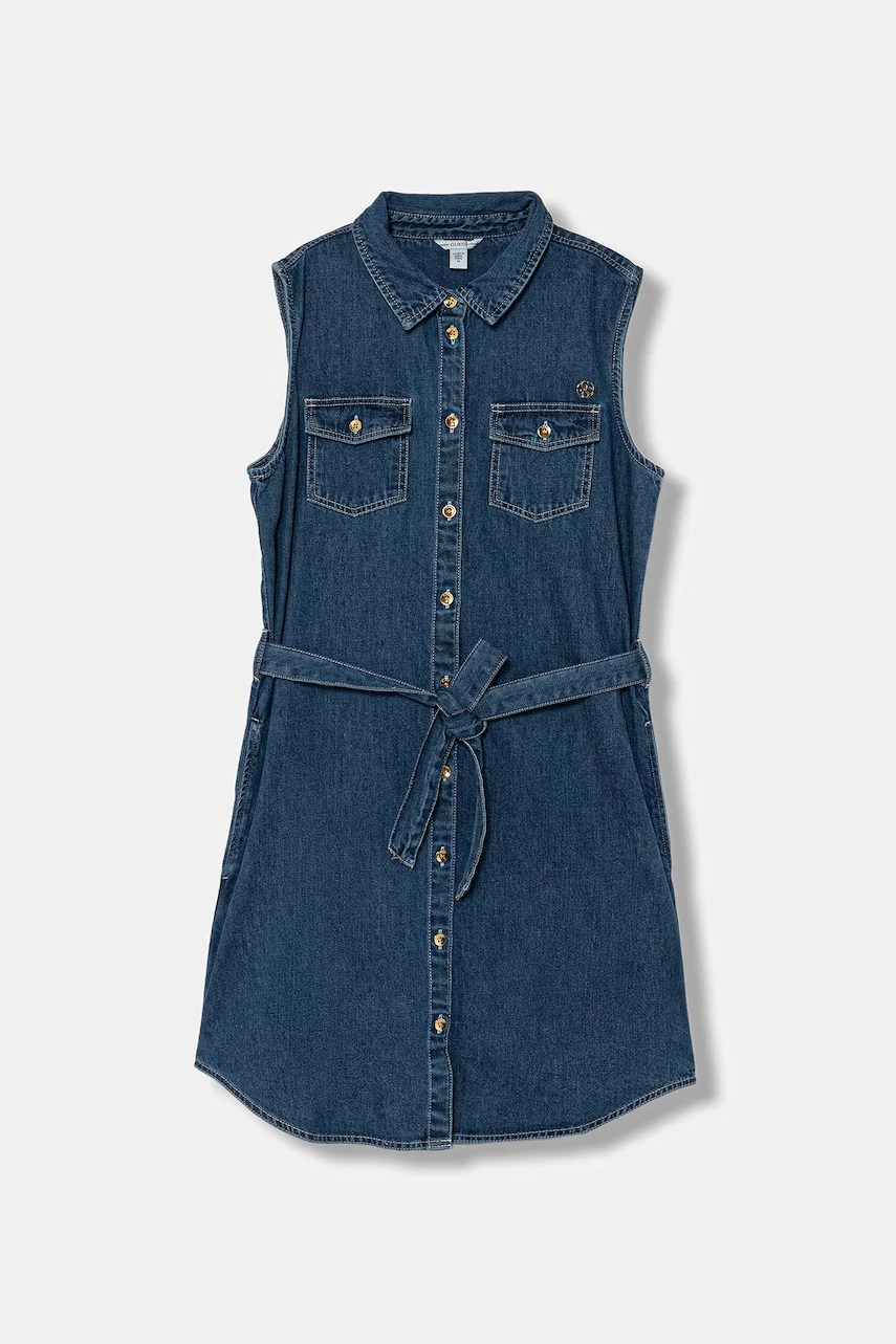 Guess rochie de vară din denim Guess rochie de vară din denim