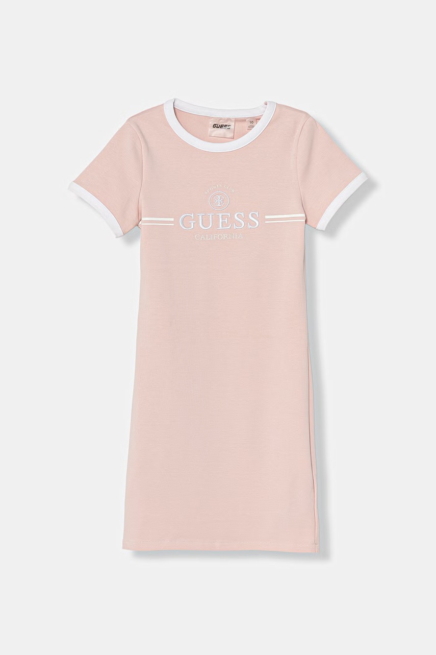 Guess rochie din bumbac cu elastan Guess rochie din bumbac cu elastan