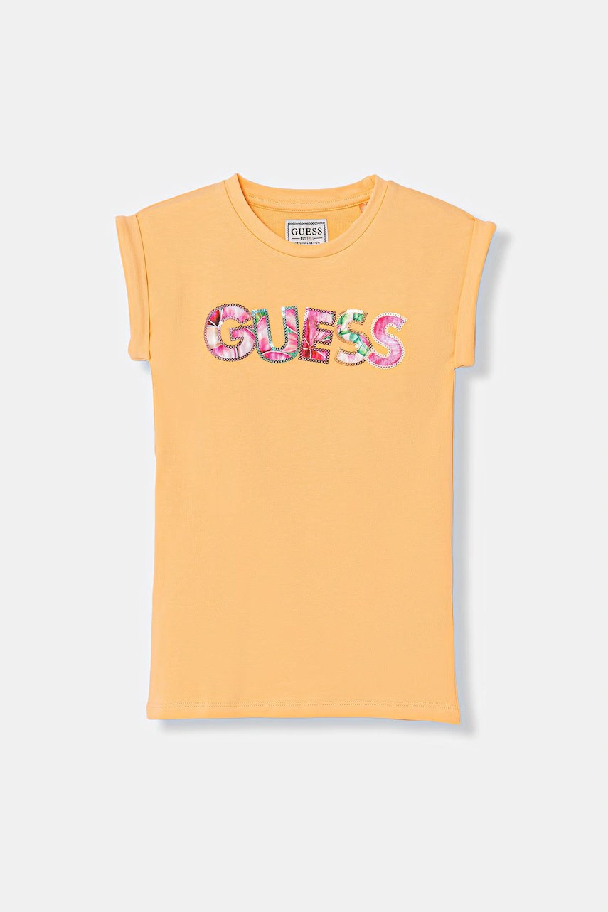 Guess rochie din bumbac cu elastan Guess rochie din bumbac cu elastan