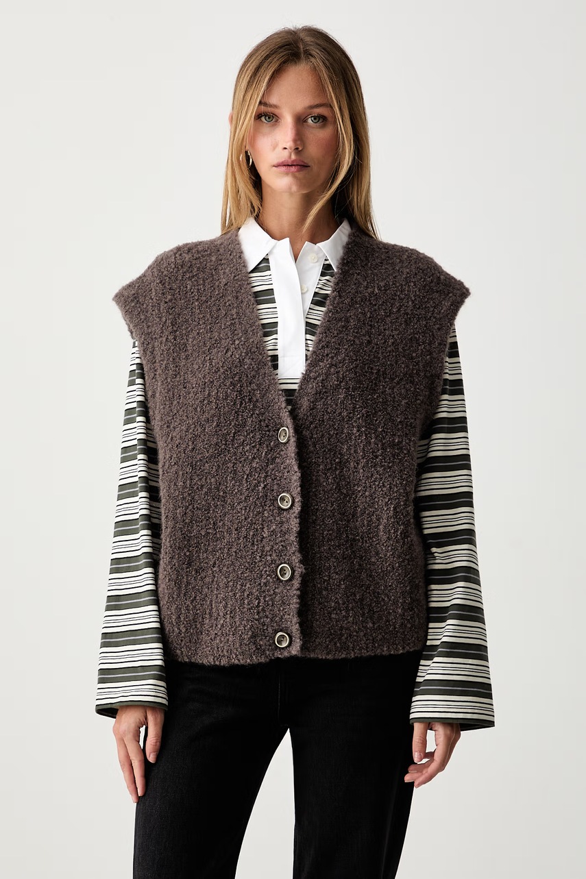 Vestă pentru femei cu amestec de lână – American Vintage / Element Vestă pentru femei cu amestec de lână – American Vintage / Element