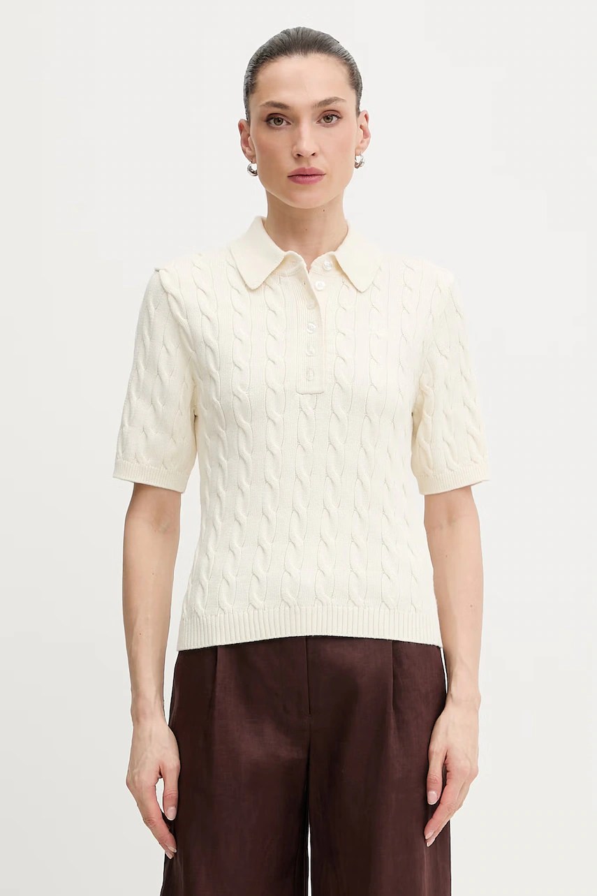 Pulover gestuz cu mânecă scurtă pentru femei din vâscoză Pulover gestuz cu mânecă scurtă pentru femei din vâscoză