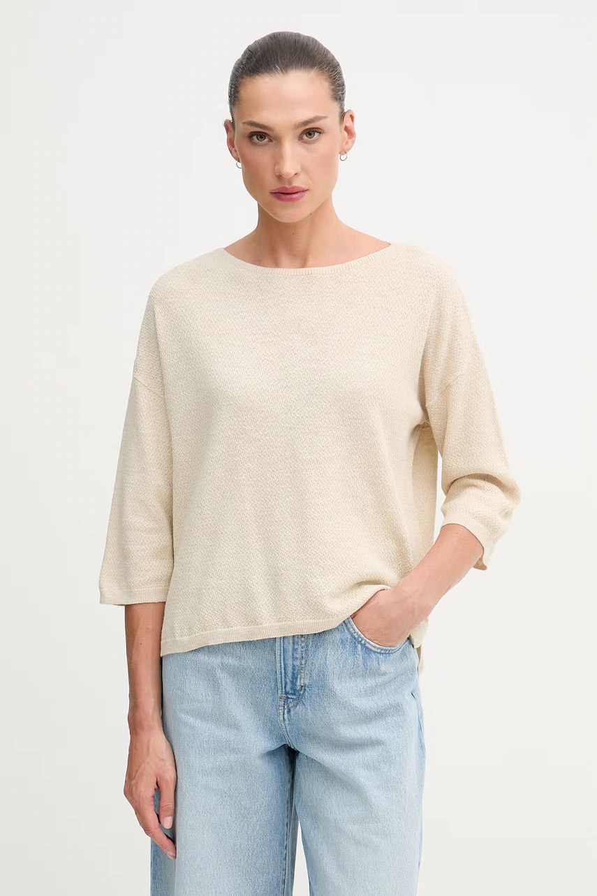 Pulover united colors of benetton cu mânecă scurtă pentru femei, din in Pulover united colors of benetton cu mânecă scurtă pentru femei, din in