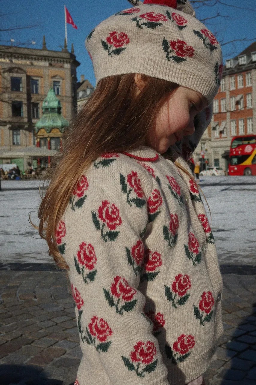 Cardigan de lână pentru copii BELOU KNIT COLLAR – konges sløjd Cardigan de lână pentru copii BELOU KNIT COLLAR – konges sløjd