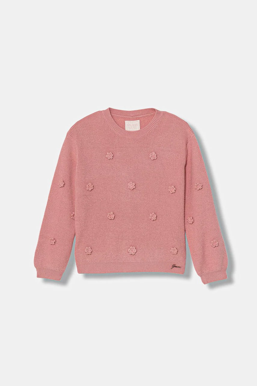 Pulover guess pentru copii, cu amestec de vâscoză Pulover guess pentru copii, cu amestec de vâscoză