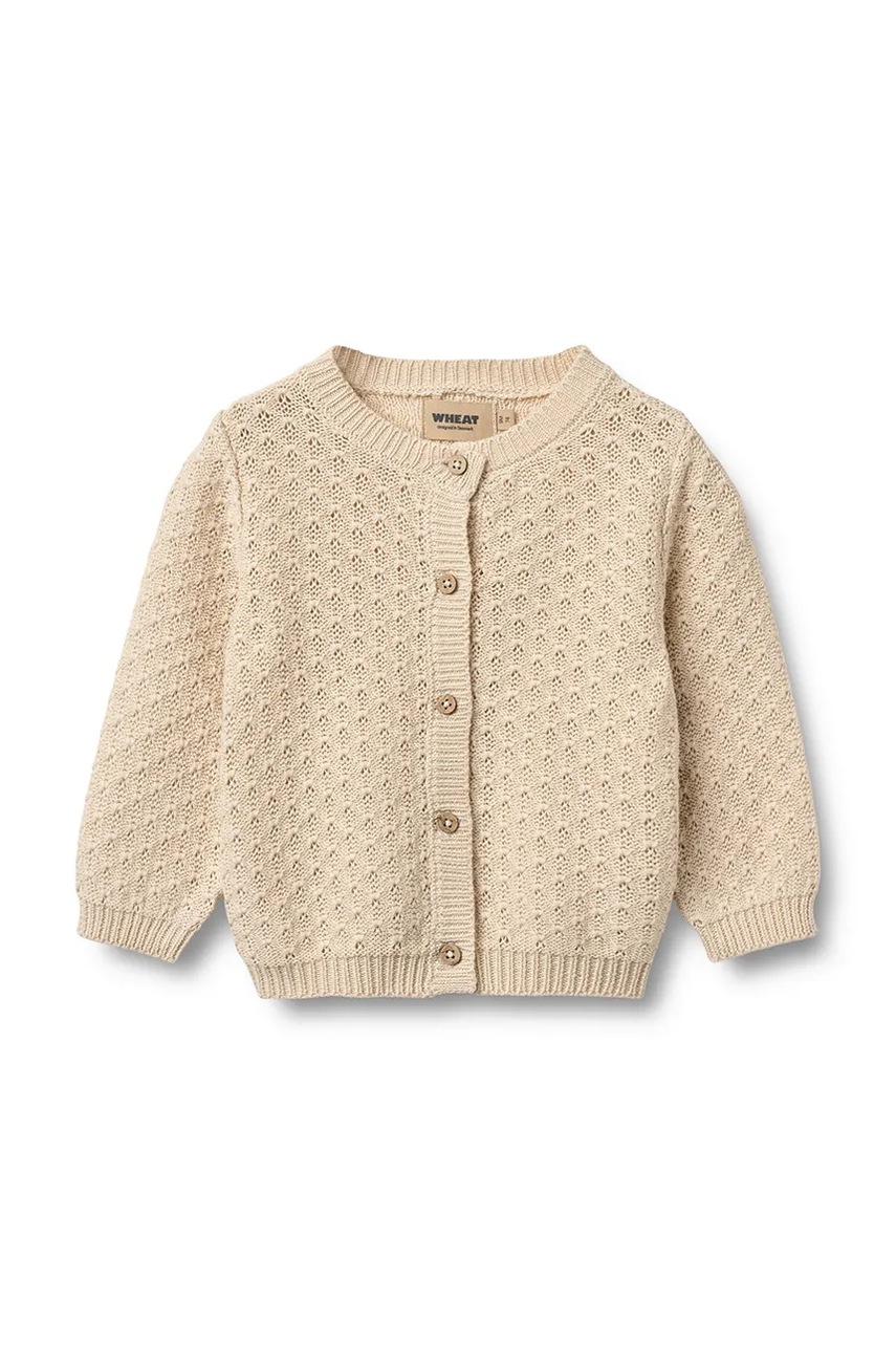 Cardigan wheat din bumbac pentru bebeluși Cardigan wheat din bumbac pentru bebeluși