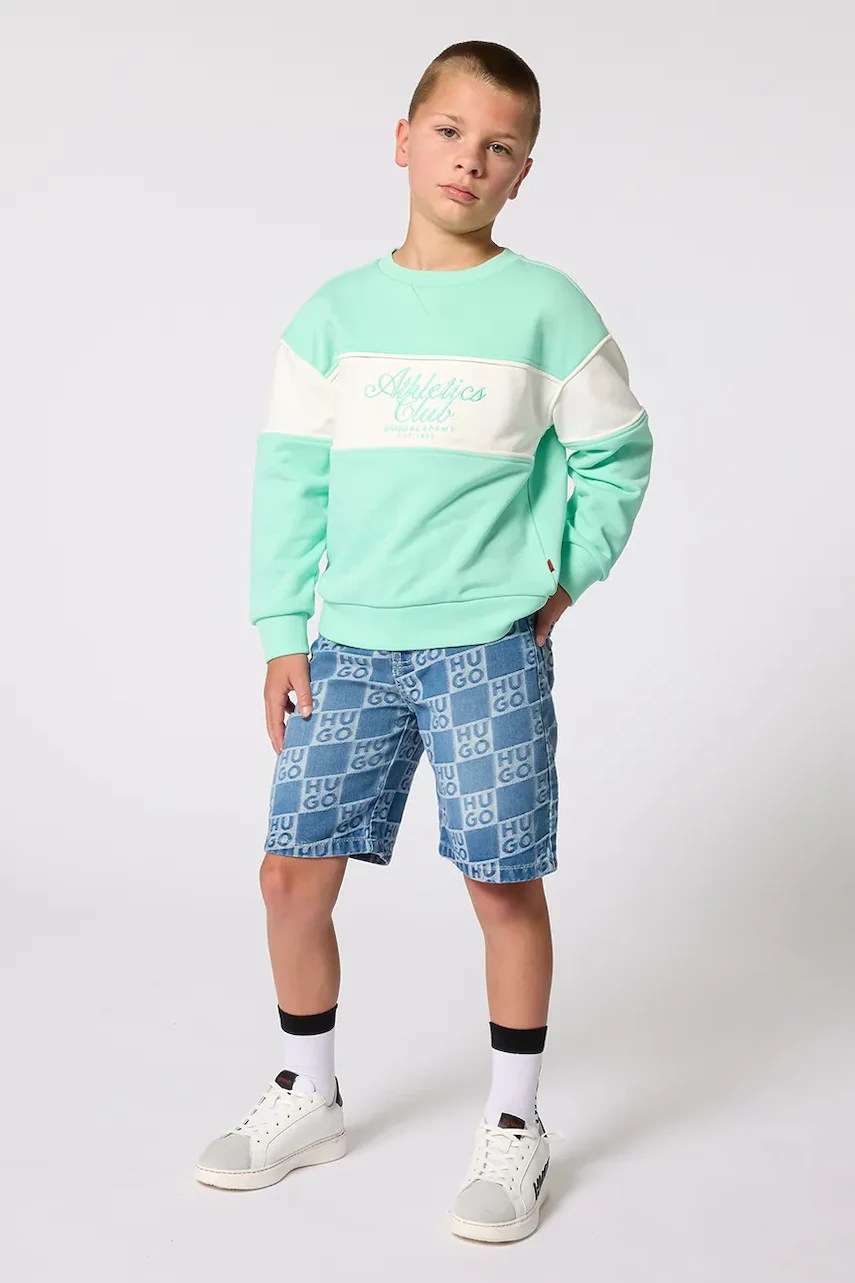 Bermude pentru copii HUGO, din denim Bermude pentru copii HUGO, din denim