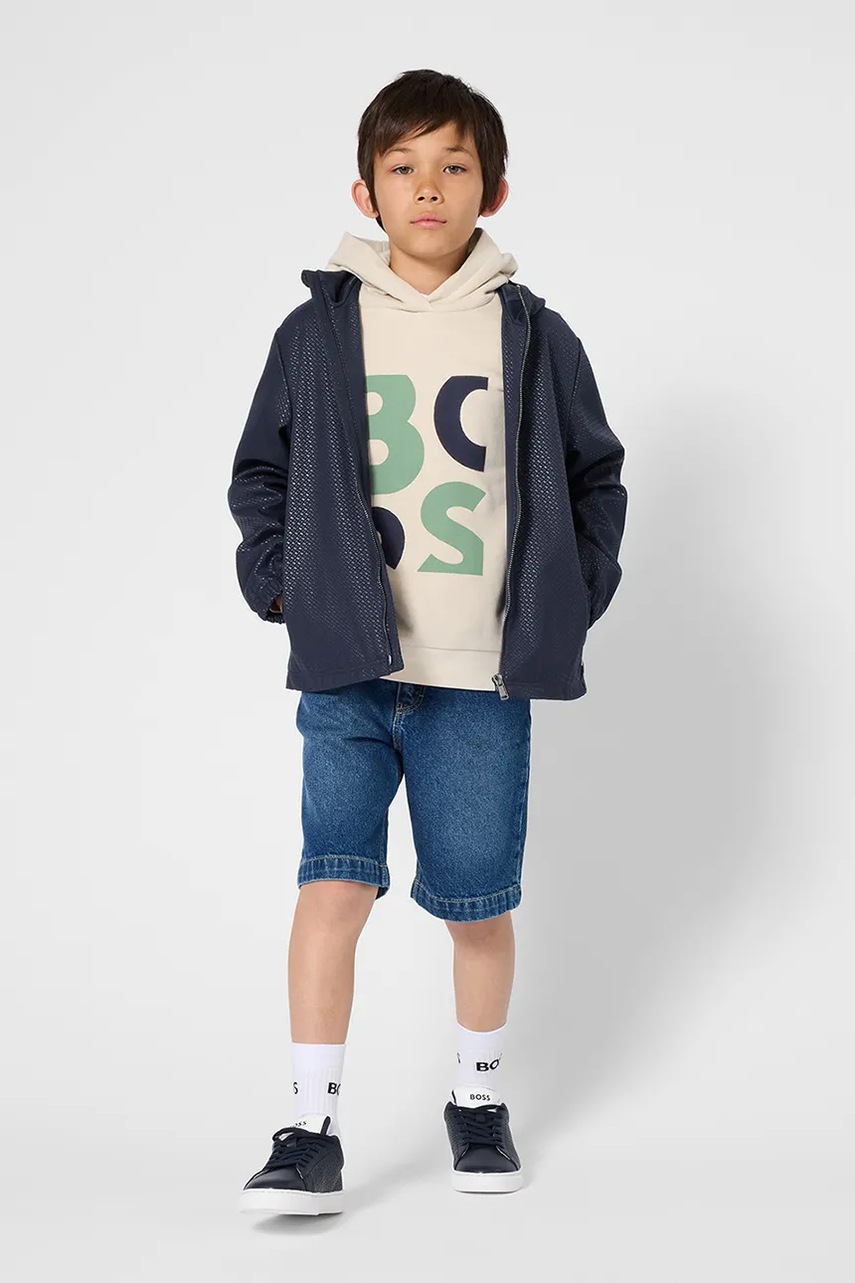 Pantaloni scurți BOSS din denim pentru copii Pantaloni scurți BOSS din denim pentru copii