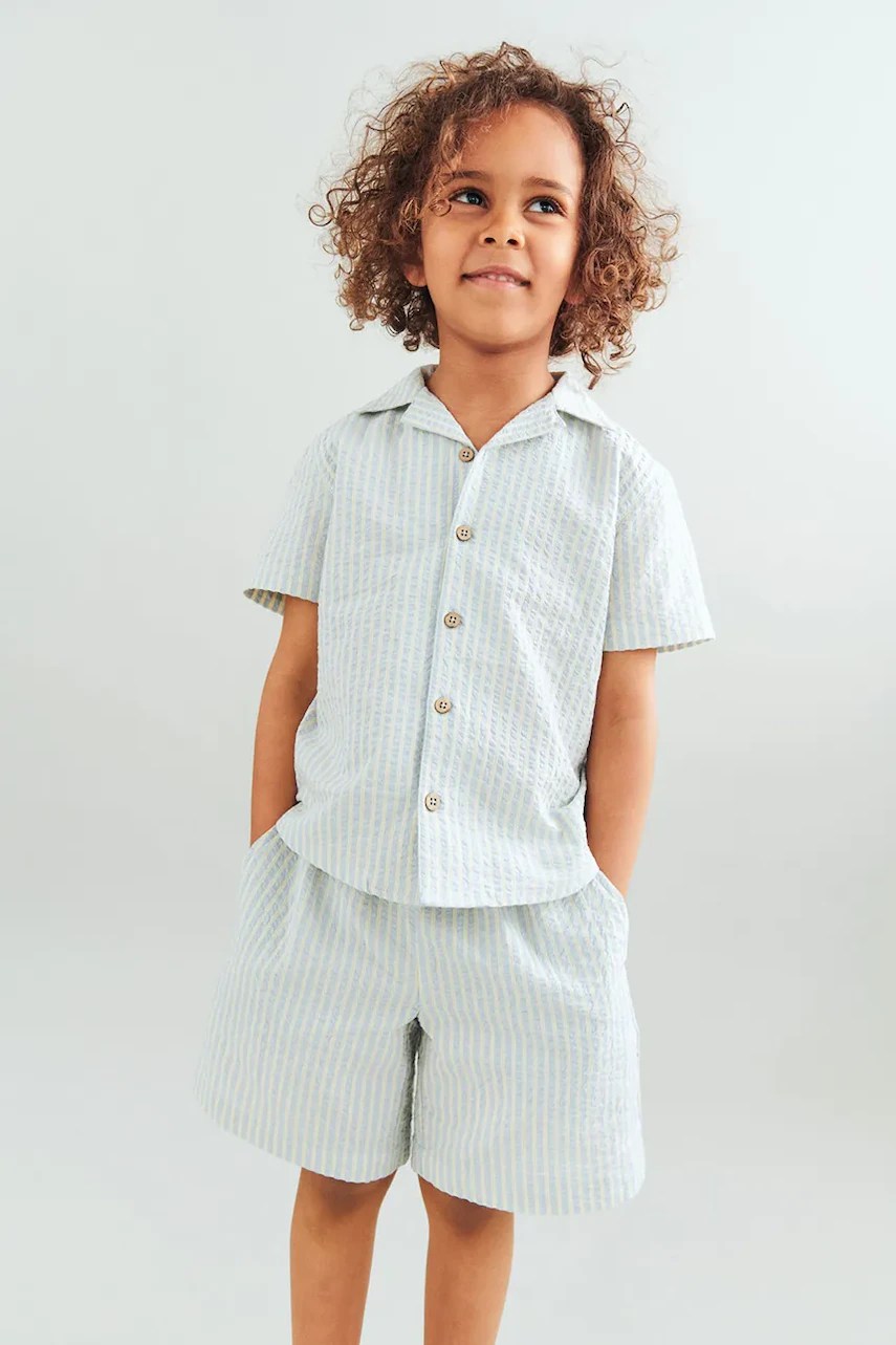 Pantaloni scurți wheat pentru copii din bumbac Pantaloni scurți wheat pentru copii din bumbac