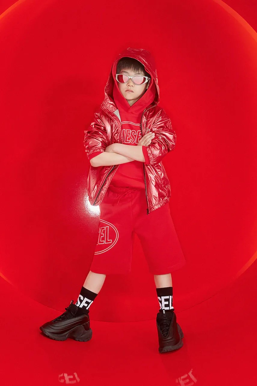 Pantaloni scurți diesel din bumbac pentru copii PCIRCLE SHORT SHORTS Pantaloni scurți diesel din bumbac pentru copii PCIRCLE SHORT SHORTS