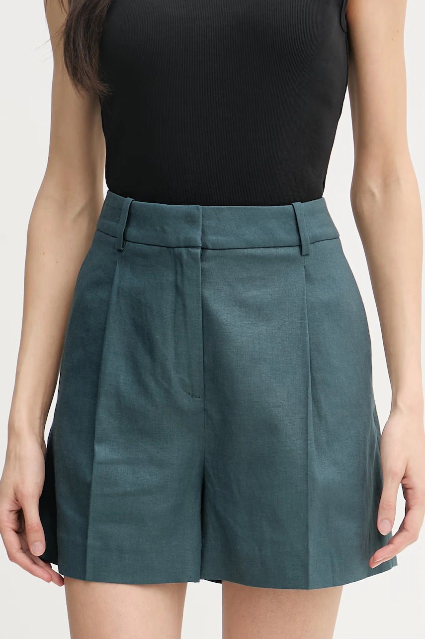 Pantaloni scurți calvin klein jeans pentru femei, cu amestec de in Pantaloni scurți calvin klein jeans pentru femei, cu amestec de in