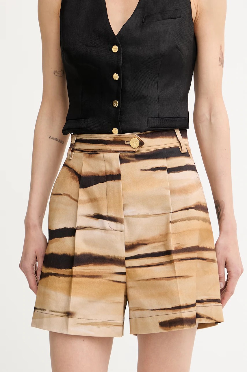 Pantaloni scurți elisabetta franchi pentru femei, din bumbac cu elastan Pantaloni scurți elisabetta franchi pentru femei, din bumbac cu elastan