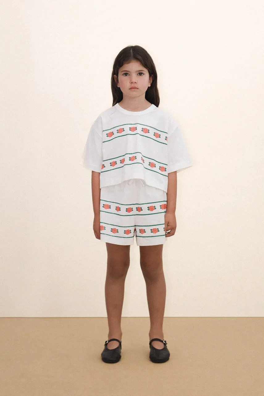 Tinycottons pantaloni scurți din bumbac pentru copii ROSES Tinycottons pantaloni scurți din bumbac pentru copii ROSES