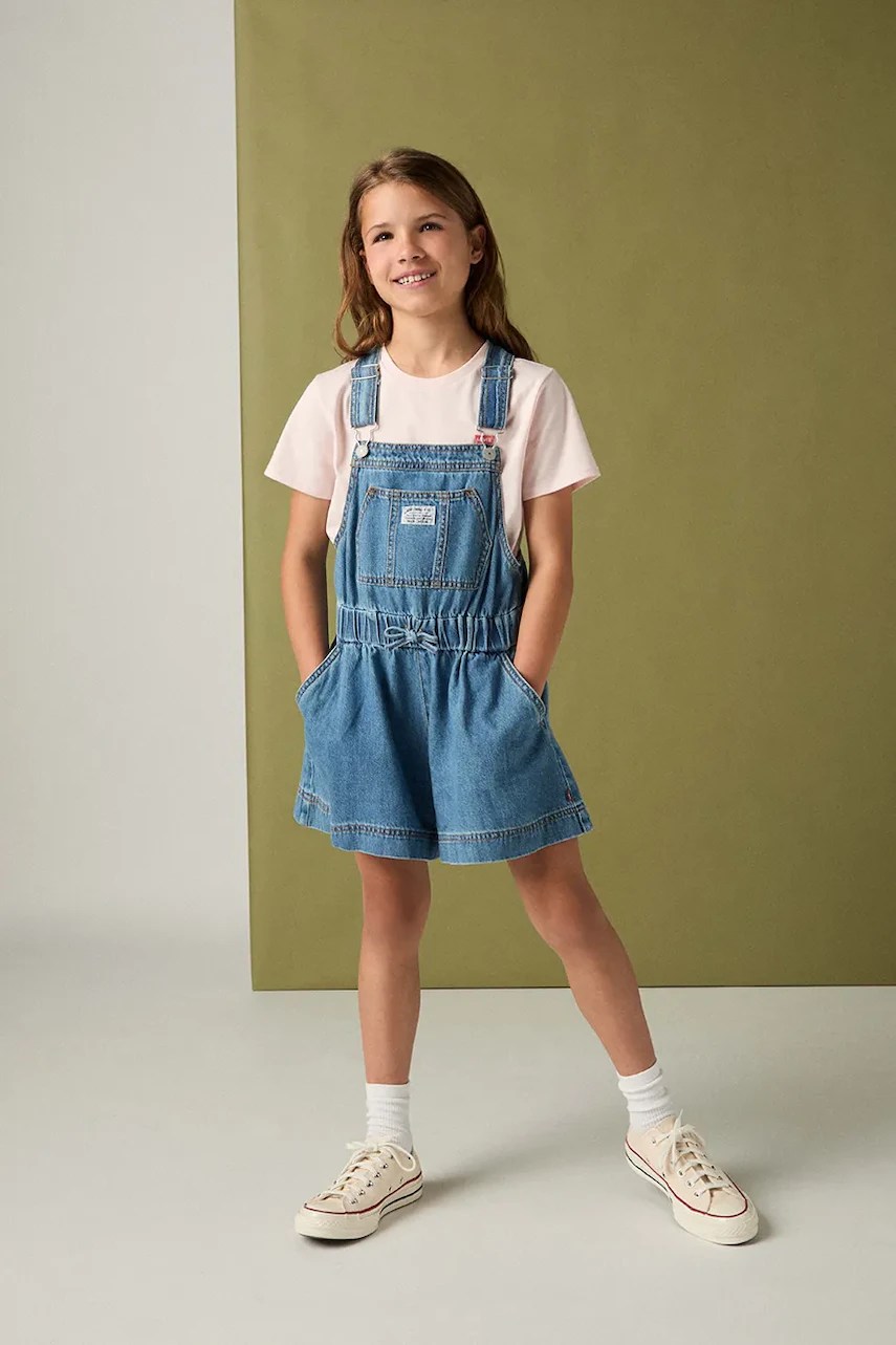Salopetă fete levi’s SHORTALL cu legare la talie Salopetă fete levi’s SHORTALL cu legare la talie