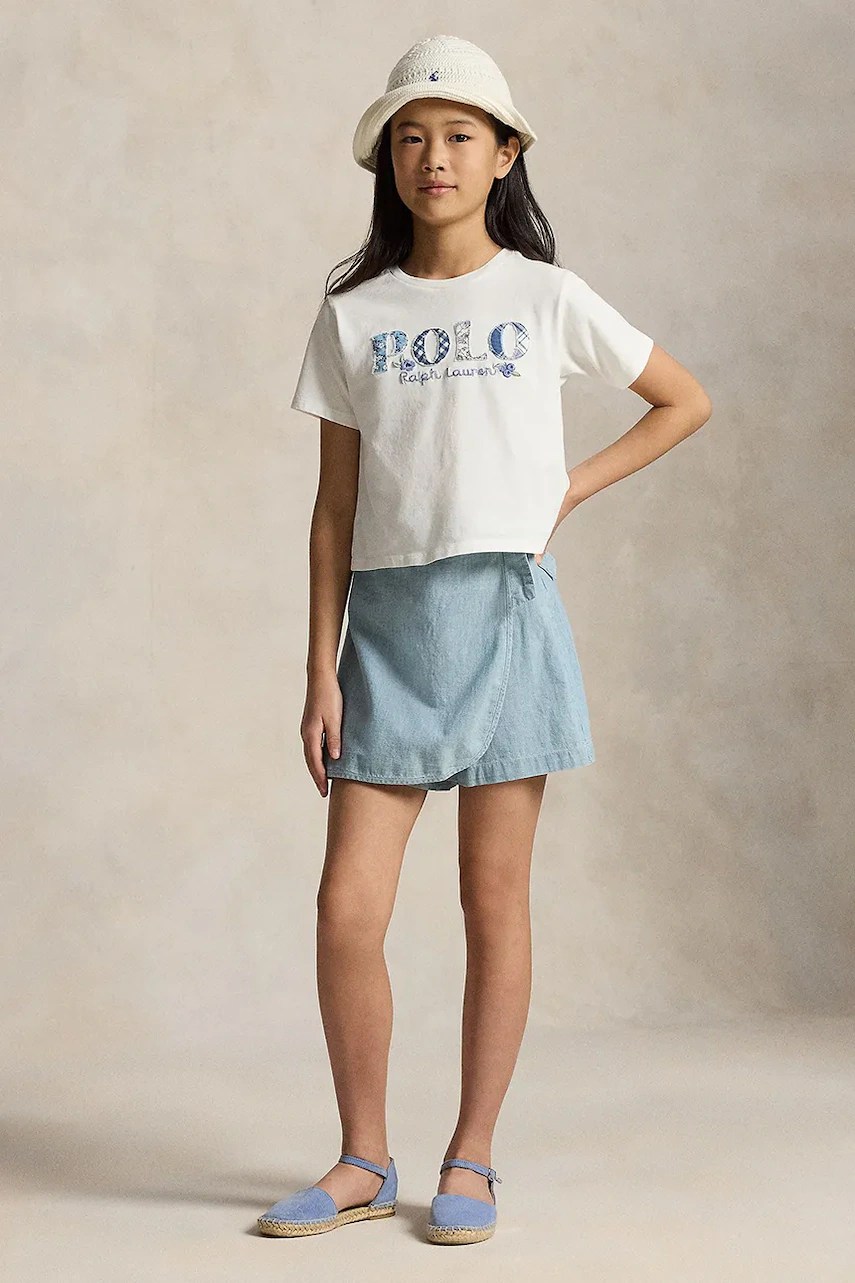 Pantaloni scurți din denim pentru copii polo ralph lauren Pantaloni scurți din denim pentru copii polo ralph lauren