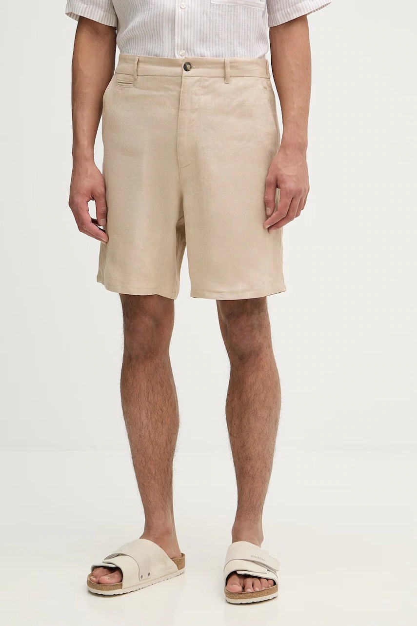 Pantaloni scurți chinos pentru bărbați trussardi din in Pantaloni scurți chinos pentru bărbați trussardi din in