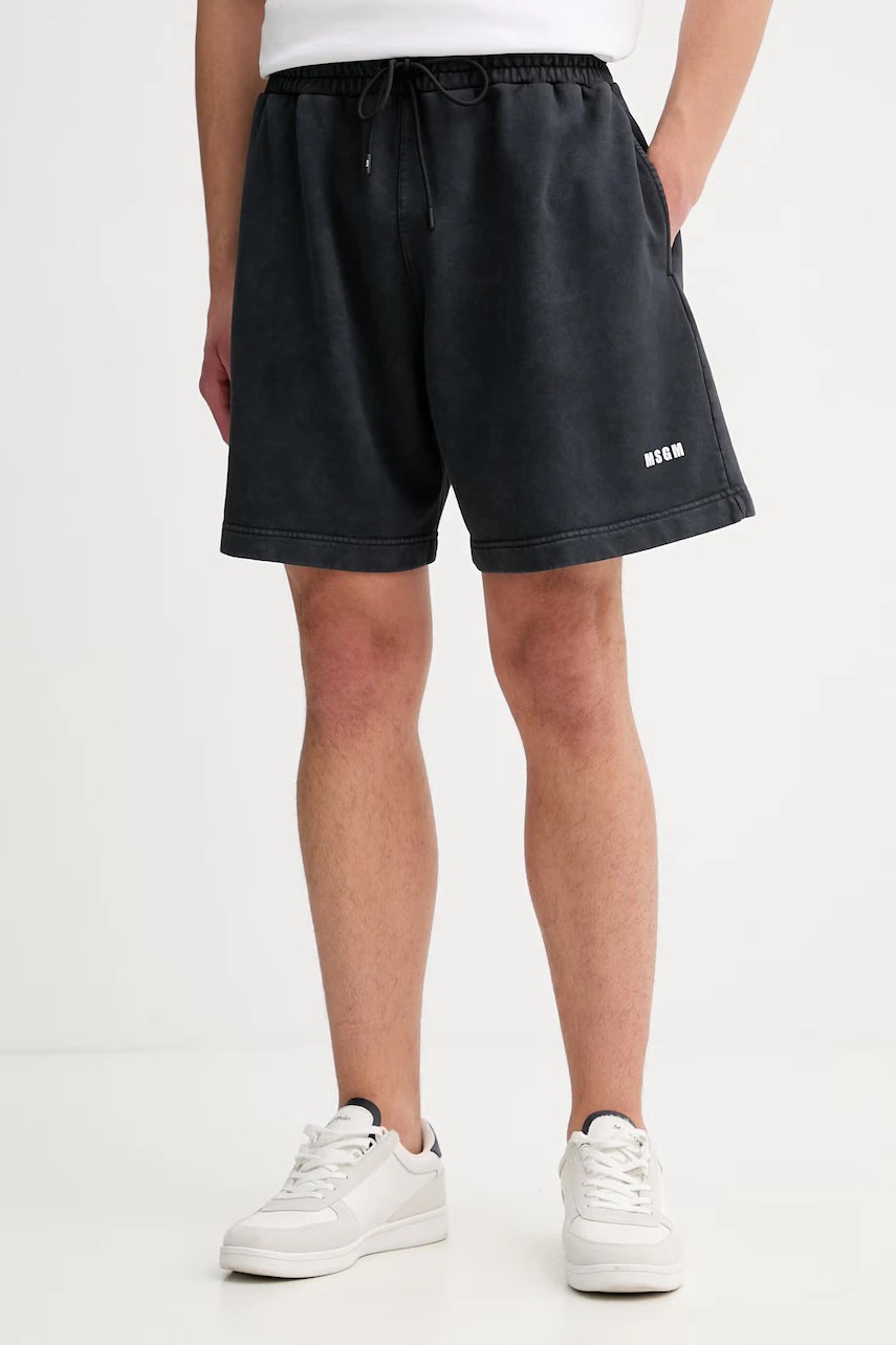 Pantaloni scurți din bumbac MSGM Pantaloni scurți din bumbac MSGM