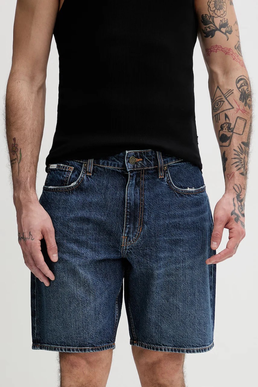 Pantaloni scurți guess jeans din denim pentru bărbați Pantaloni scurți guess jeans din denim pentru bărbați