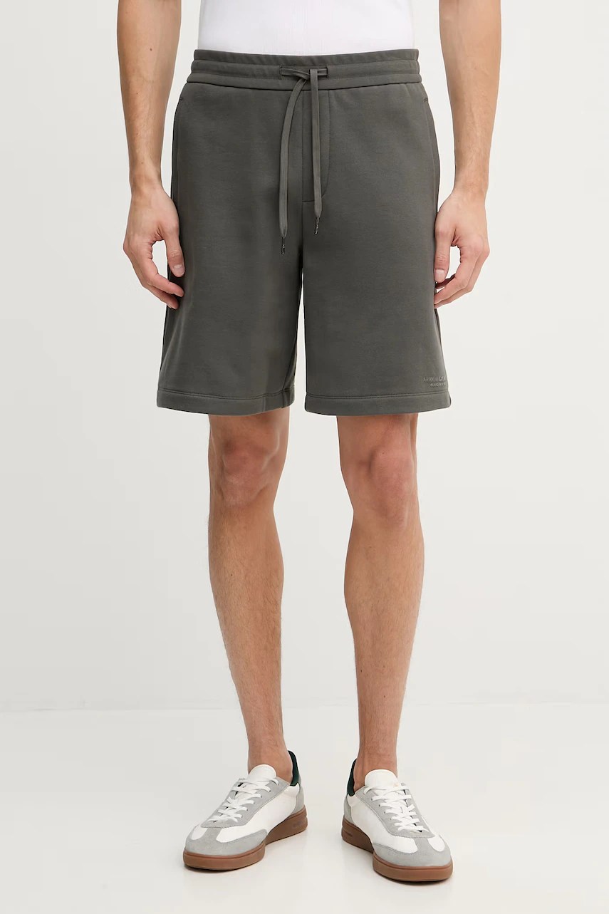 Pantaloni scurți de trening pentru bărbați armani exchange, din bumbac Pantaloni scurți de trening pentru bărbați armani exchange, din bumbac