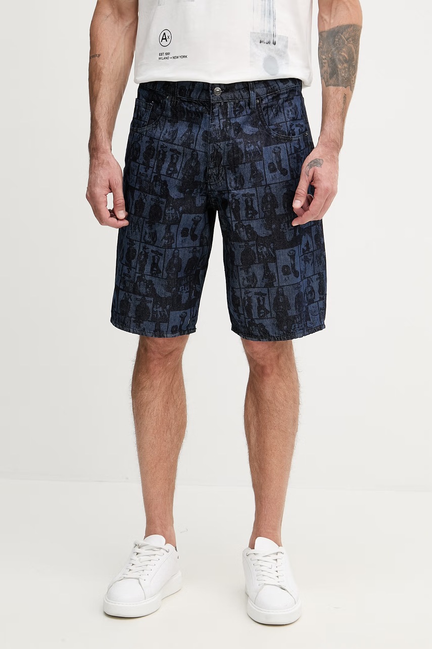 Pantaloni scurți bărbați armani exchange din bumbac Pantaloni scurți bărbați armani exchange din bumbac
