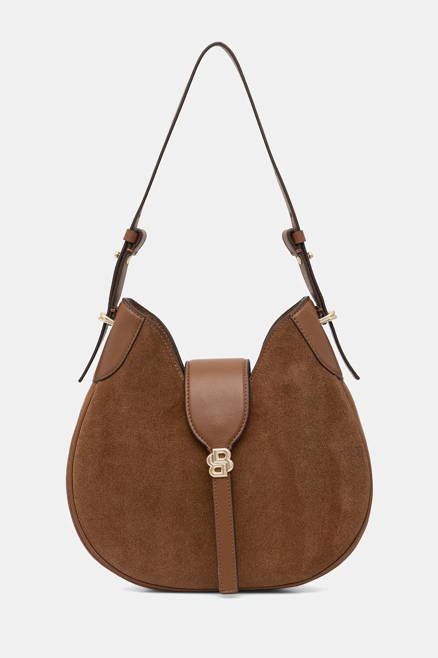 Geantă de mână BOSS din piele întoarsă BOSS BEYOND hobo s Geantă de mână BOSS din piele întoarsă BOSS BEYOND hobo s