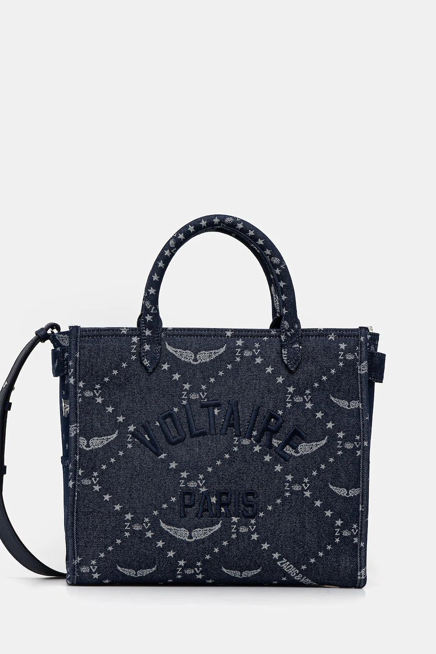 Geantă ZADIG&VOLTAIRE ANGEL TOTE DENIM MONOGRAM Geantă ZADIG&VOLTAIRE ANGEL TOTE DENIM MONOGRAM
