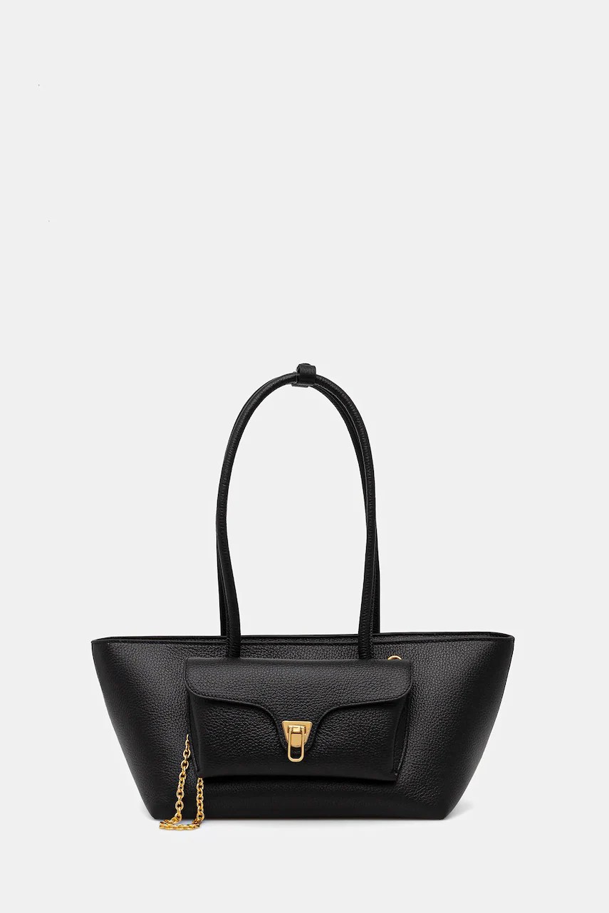 Poșetă din piele coccinelle DOUBLE BEAT Poșetă din piele coccinelle DOUBLE BEAT