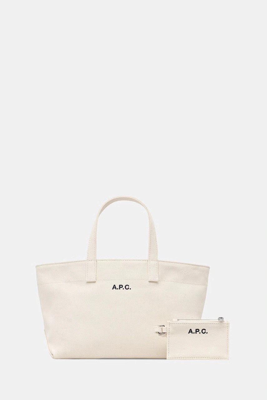 Geantă tote a.p.c. pentru femei, din bumbac LE DRUMMER TOILE SMALL Geantă tote a.p.c. pentru femei, din bumbac LE DRUMMER TOILE SMALL