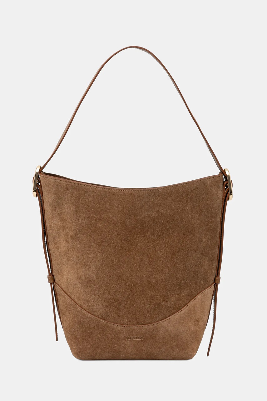 Geantă de mână marella din piele întoarsă MLAZEBRA Geantă de mână marella din piele întoarsă MLAZEBRA