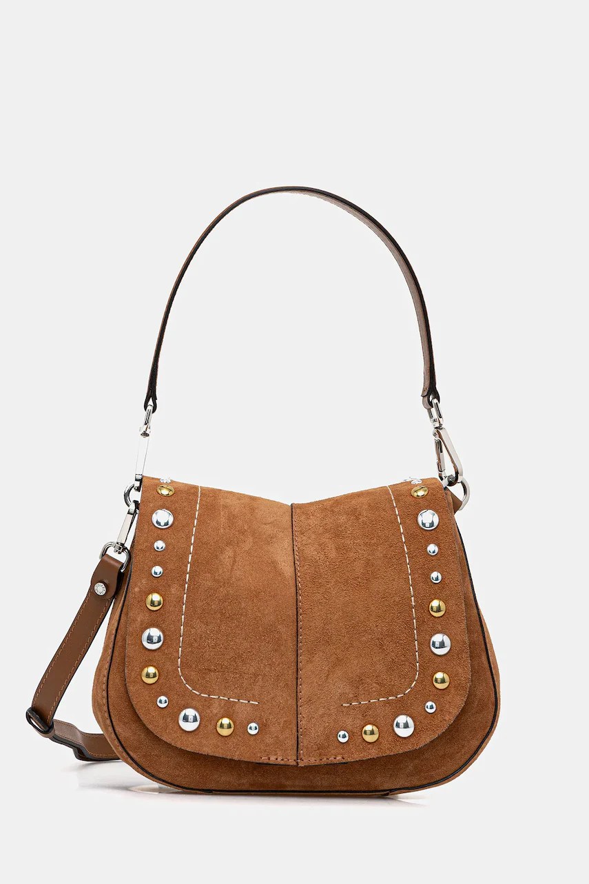 Geantă de mână din piele întoarsă gianni chiarini HELENA ROUND Geantă de mână din piele întoarsă gianni chiarini HELENA ROUND