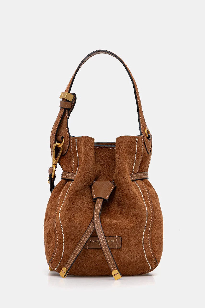 Geantă de mână SIENNA din piele întoarsă Geantă de mână SIENNA din piele întoarsă