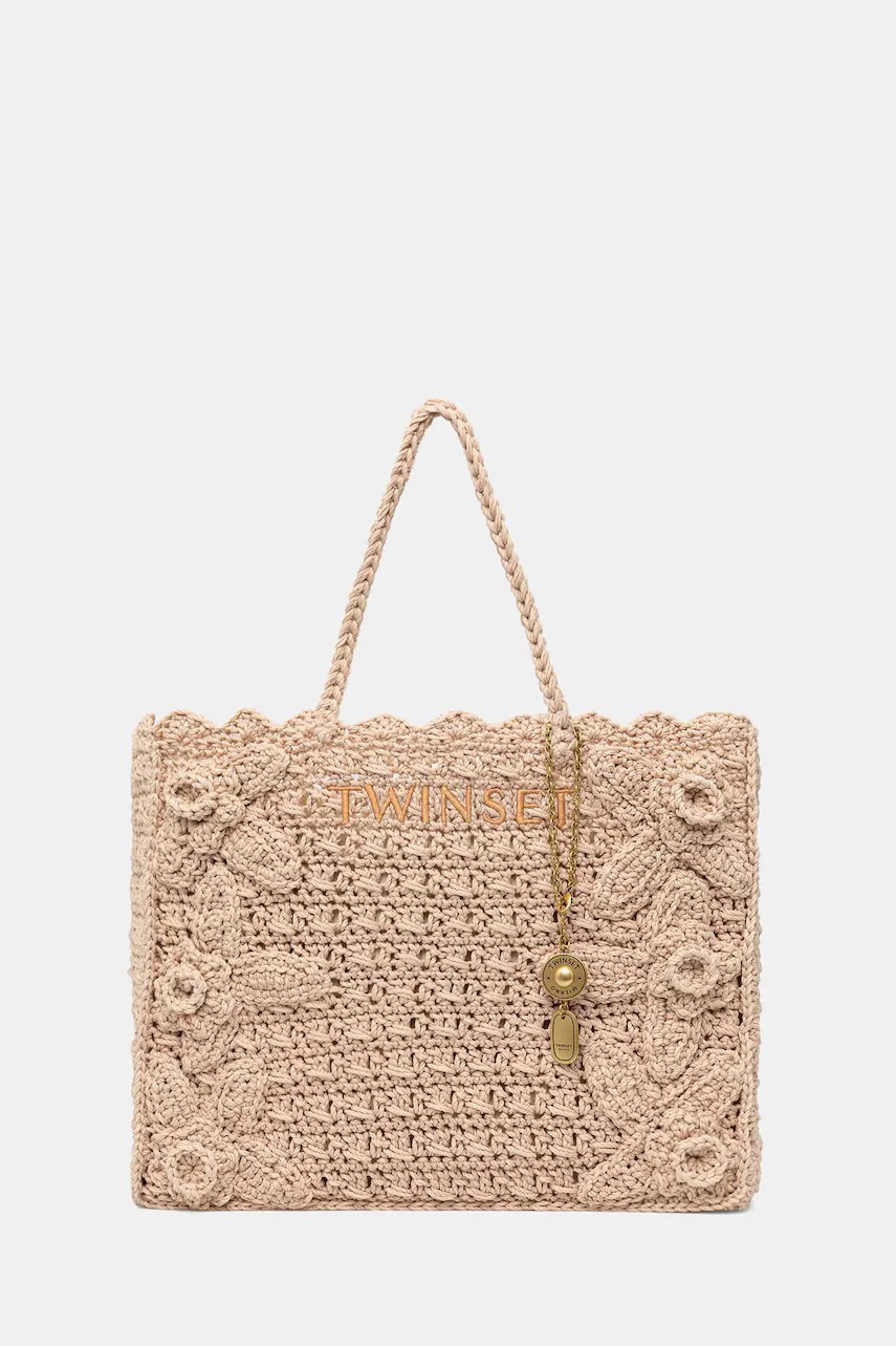 Geantă shopper împletită pentru femei twinset Geantă shopper împletită pentru femei twinset