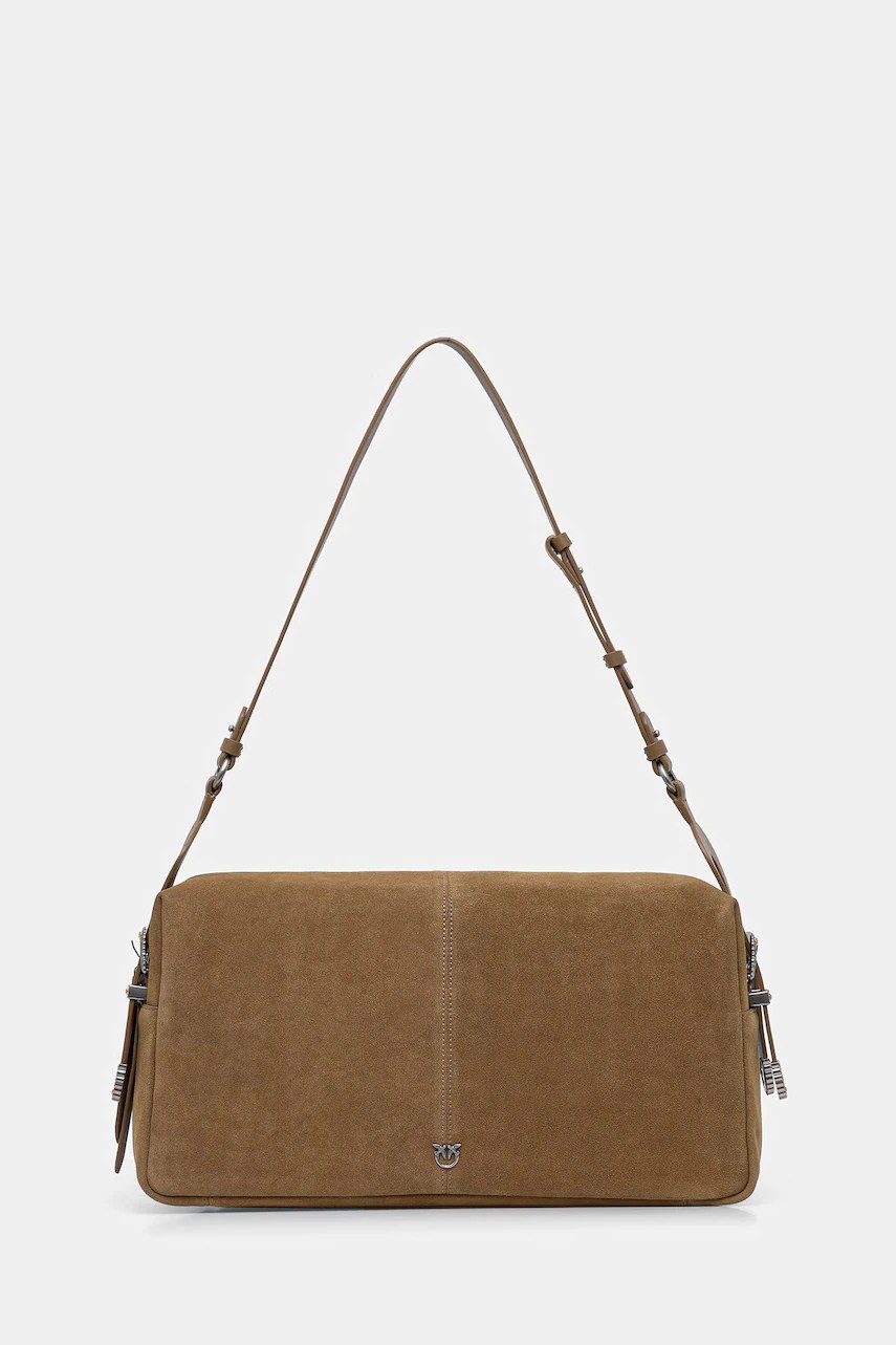 Geantă crossbody pinko din piele întoarsă pentru dame Geantă crossbody pinko din piele întoarsă pentru dame